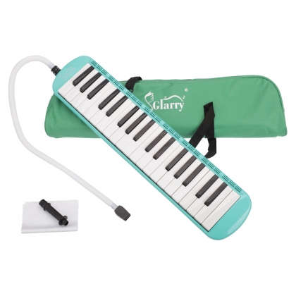 Shamdon Home Collection Glarry 37-Key Rise by Sawtooth Piano Style Melodica with Mouthpiece /& Hose /& Bag Green