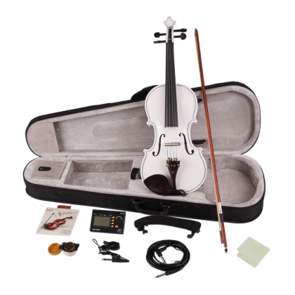 Glarry Acoustic EQ Electric Solid Wood Violin 4/4 Matte -