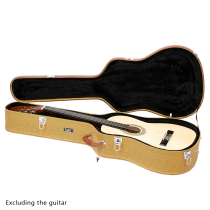 Glarry 41inch Folk Guitar Flat Surface PVC Hard Shell Case