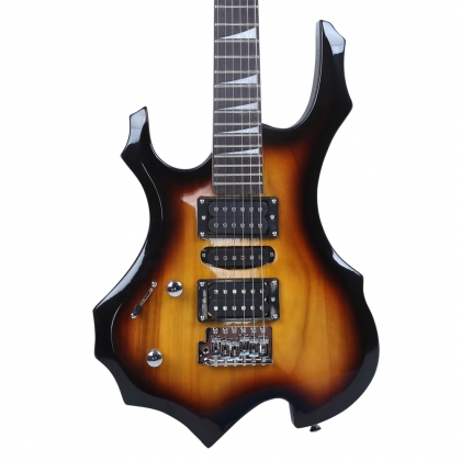 glarry burning fire style electric guitar