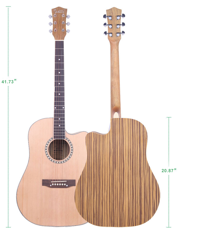 Glarry GT602 41 Inch Dreadnought Spruce Front Cutaway Glarry GT602 41 Inch Dreadnought Spruce Front Cutaway