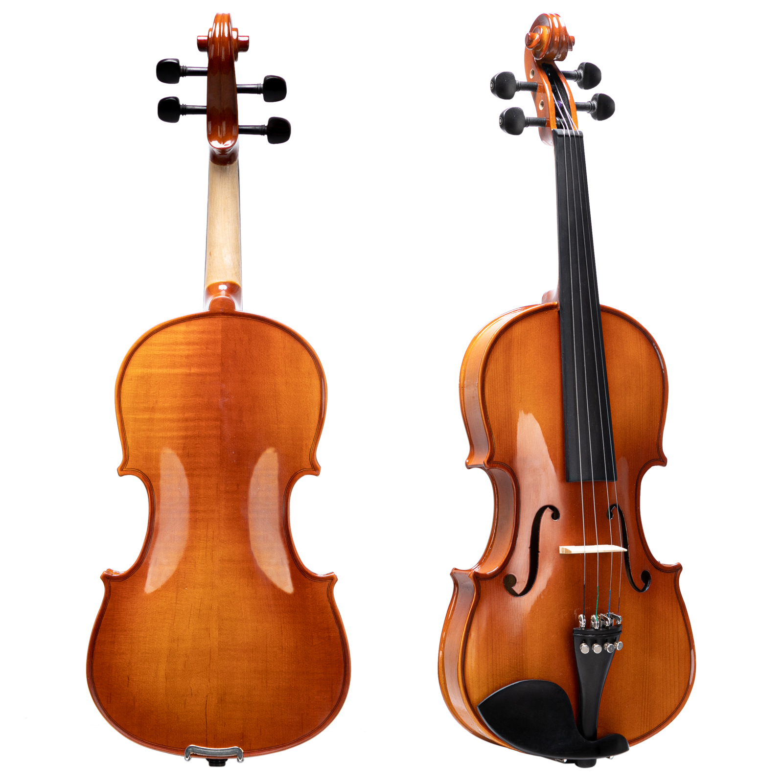 Glarry GV102 Acoustic EQ Electric Solid Wood Violin 4/4 Black 