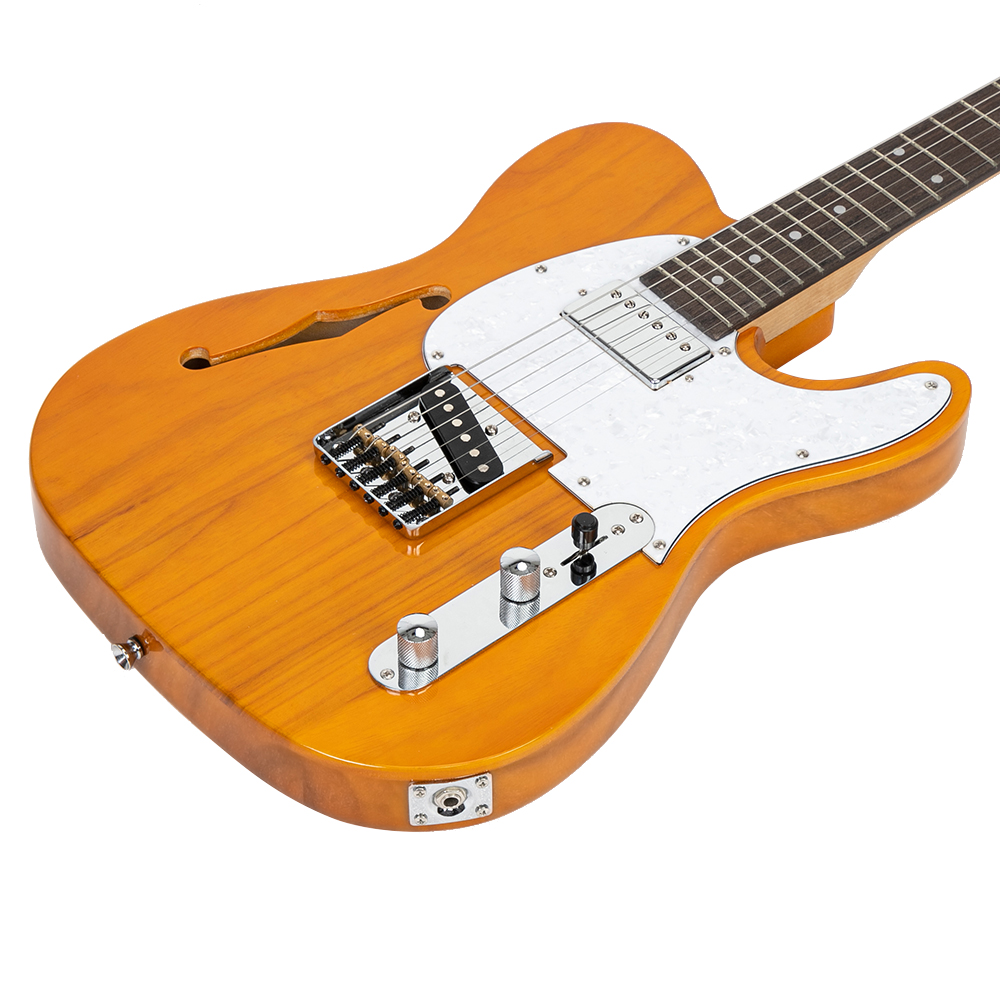 Bysesion Maple Fingerboard GTL Electric Guitar SS Pickup Transparent Yellow 